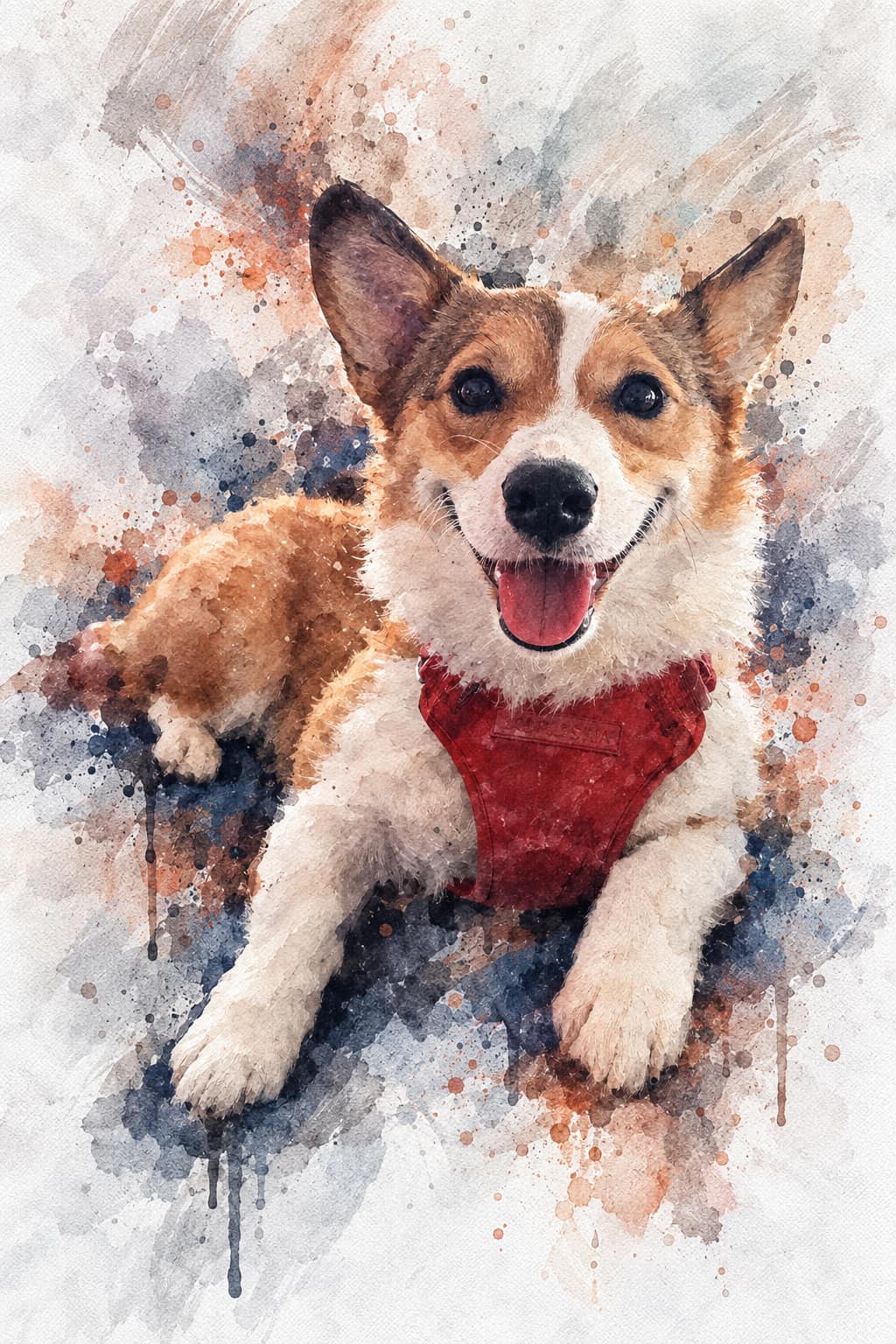 Dog portrait — painted on canvas